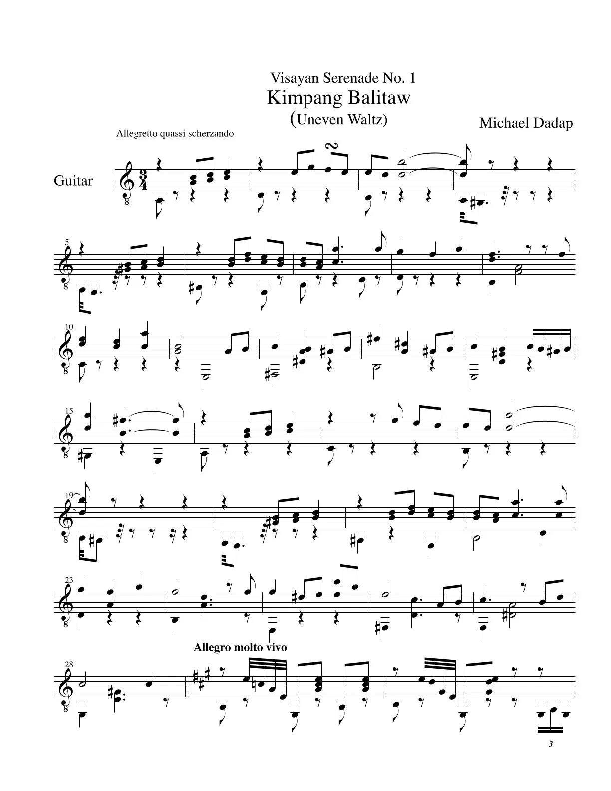 KIMPANG BALITAW (Visayan Serenade No. 1)