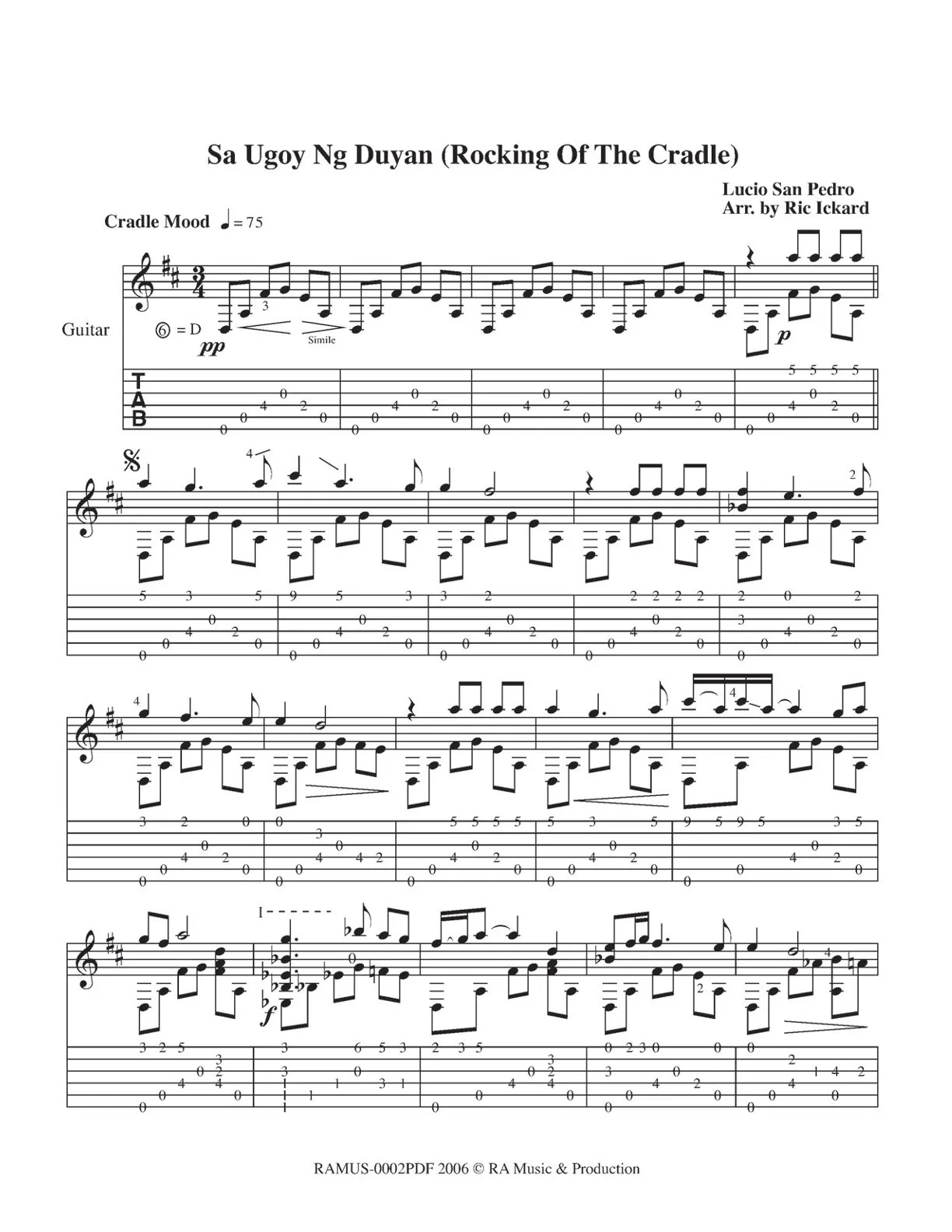 SA UGOY NG DUYAN (Rocking Of The Cradle)