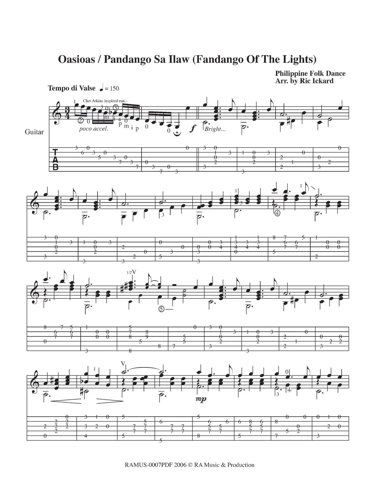 OASIOAS / PANDANGO SA ILAW (Fandango Of The Lights)