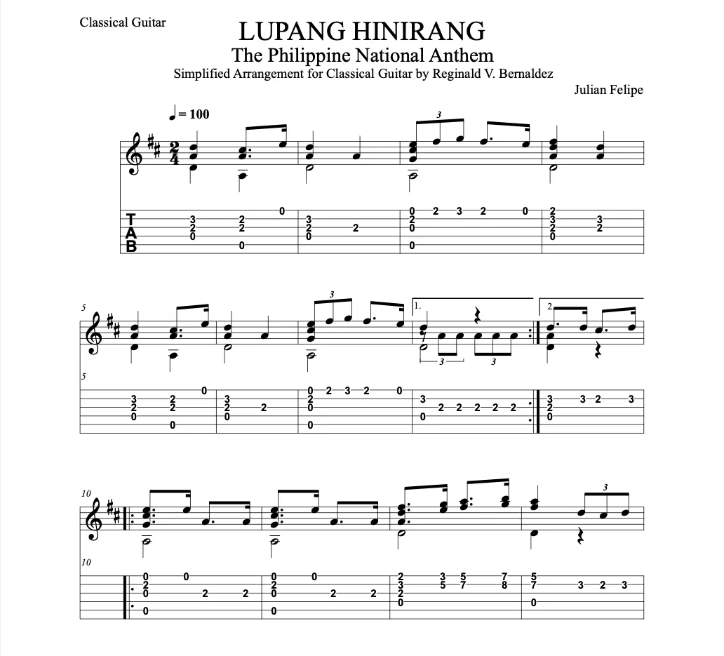 LUPANG HINIRANG (The Philippine National Anthem)